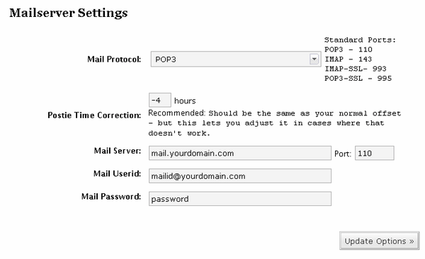 Mailserver Settings