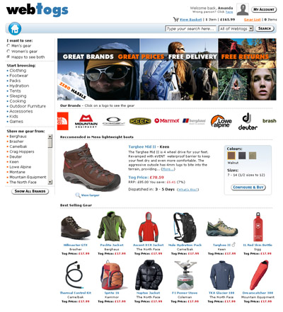 Webtogs Online Store Front