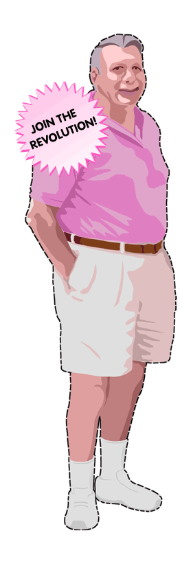 Pink Shirt Guy Vector
