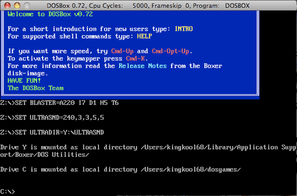 Boxer DOS Emulator Screenshot