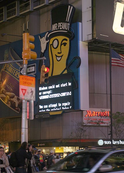 Mr Peanut In Times Square FAIL