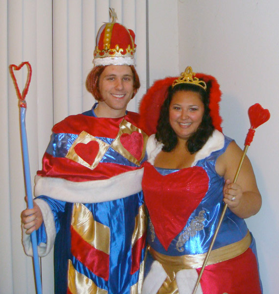 Russell and Kristina as the King and Queen of Hearts