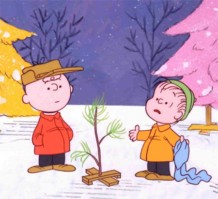 A frame from the Charlie Brown Christmas Special