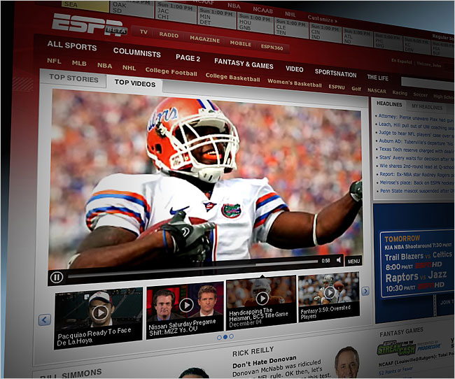 ESPN is simplifying it's homepage in an effort to grow it's brand.