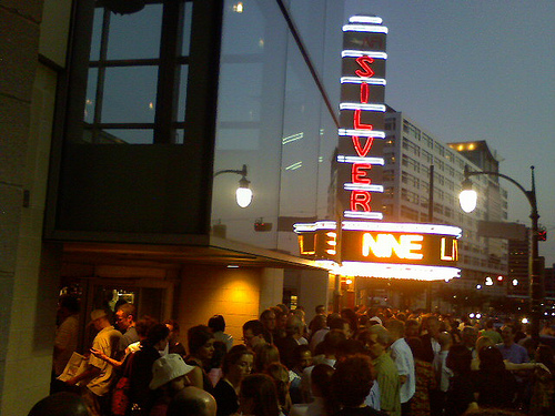 Line outside of AFI theater for SilverDocs Documentary Film Festival
