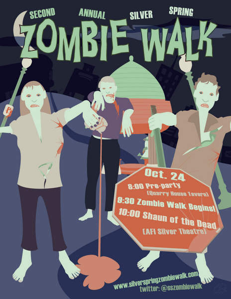 Silver Spring Zombie Walk Poster