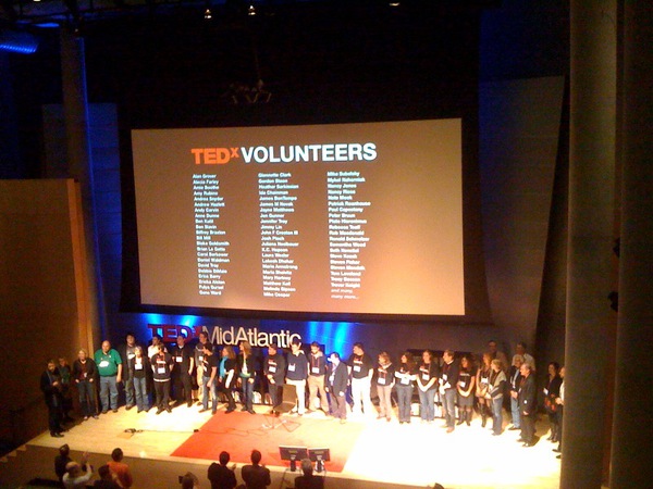 TEDxMidAtlantic Volunteers Standing Ovation