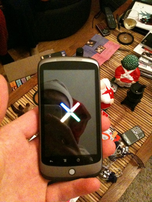 First shot of the Google Nexus One phone